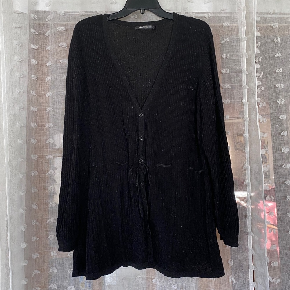 Black shimmer/ sparkle cardigan